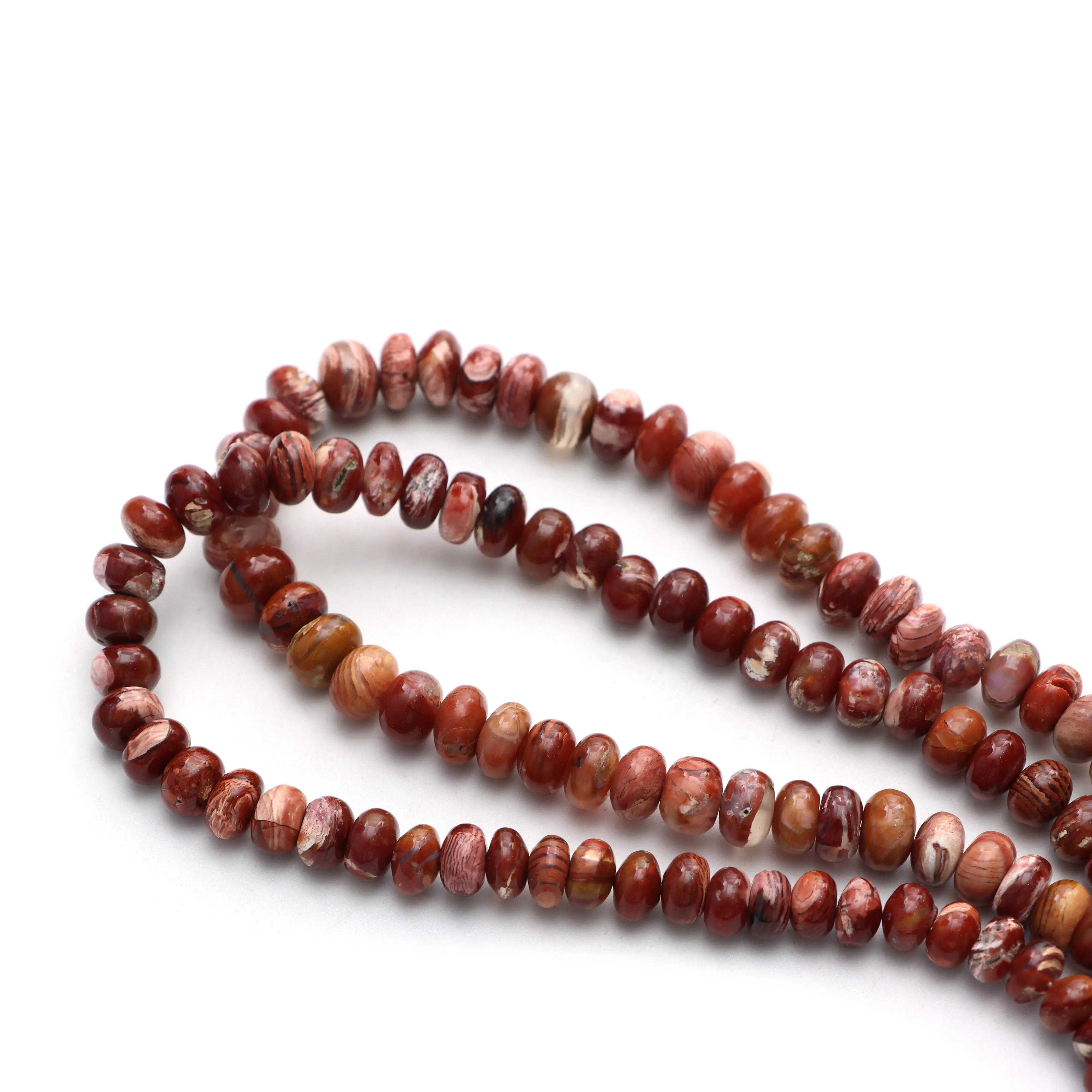 Howardite Opal Smooth Rondelle Beads, 6 mm to 8 mm, Howardite Opal Beads, Plain Opal Beads, 18 Inches Full Strand, Price Per Strand