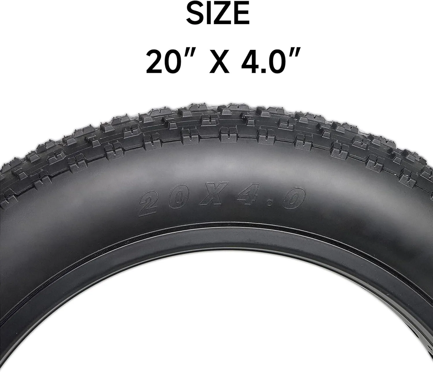 Hycline Fat Bike Replacement Tire: 20x4.0/26x4.0 Inch Puncture Resistant Folding MTB Bicycle Tires, All Terrain High-Density Bike Tires with Street or Trail Riding