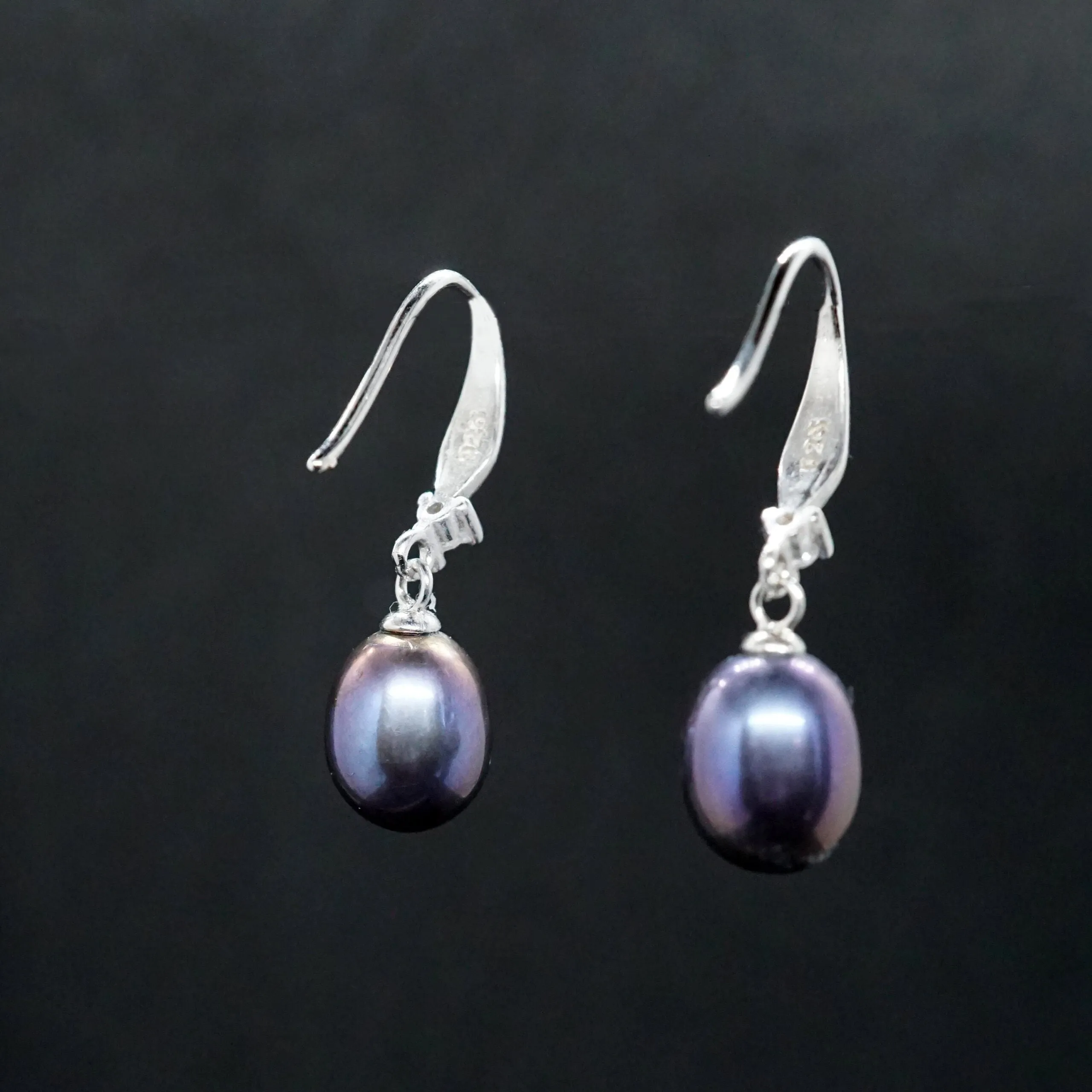Isla X - Real Silver Freshwater Pearl Drop Earrings