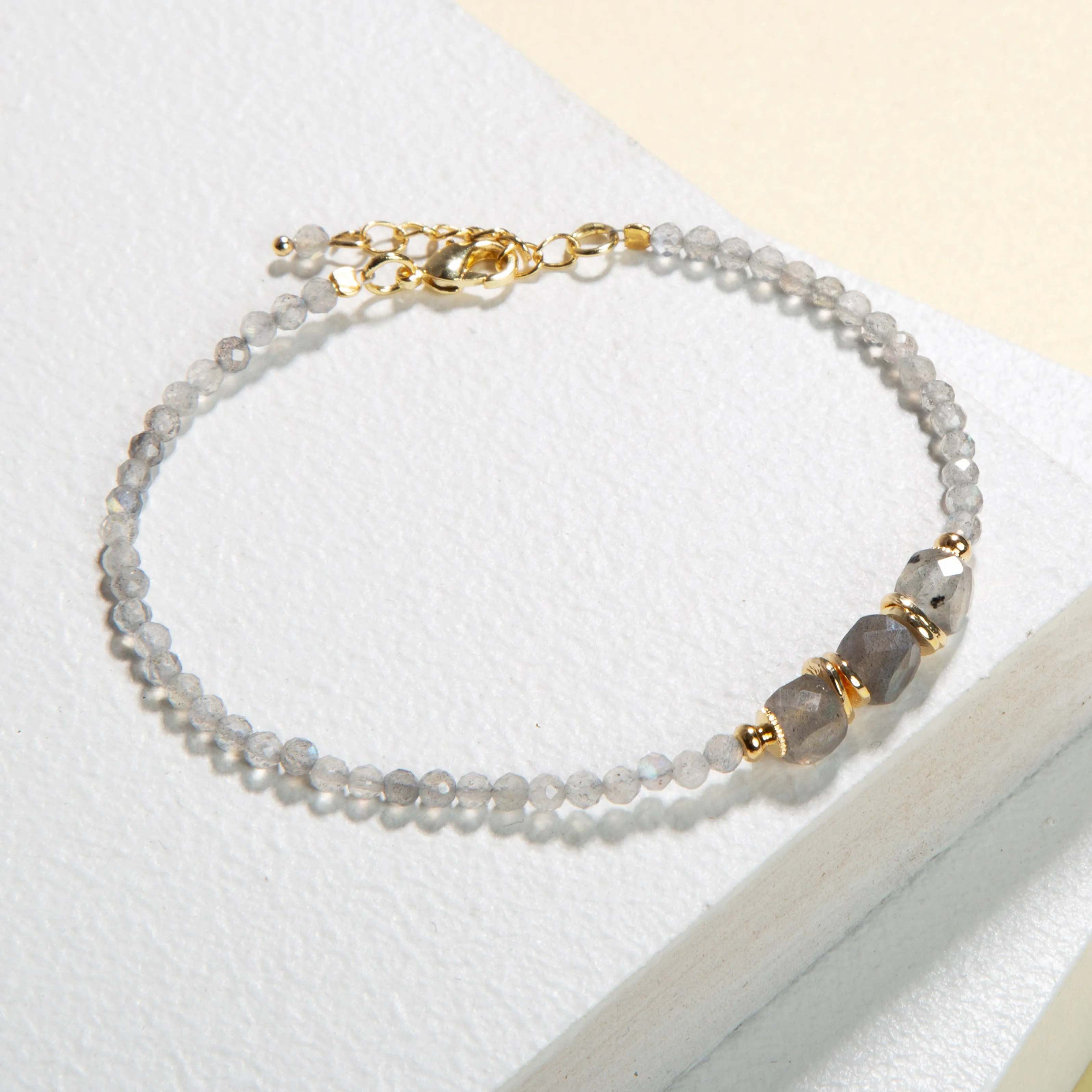 Labradorite Bracelet; Natural Gemstone Bracelet