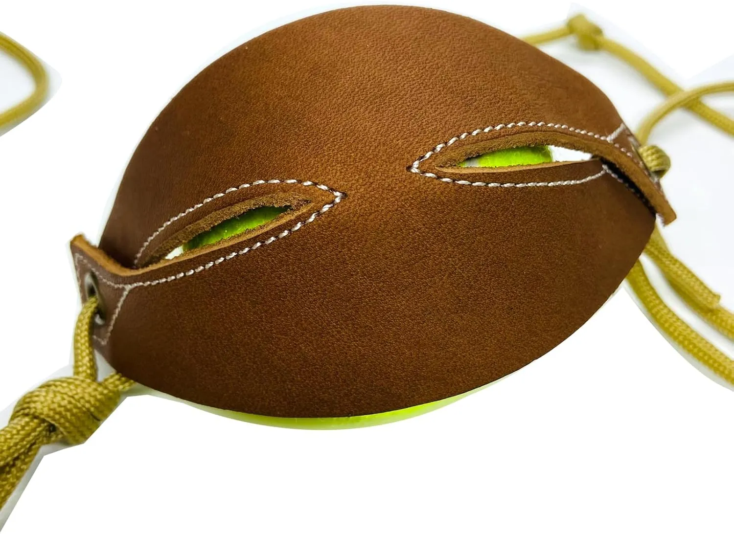 Leather Shepherd Sling Handmade Paracord Shepherds Old-Fashioned Slingshot Tennis Ball Thrower