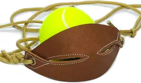 Leather Shepherd Sling Handmade Paracord Shepherds Old-Fashioned Slingshot Tennis Ball Thrower