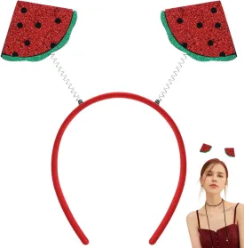 MAGICLULU Summer Watermelon Headband Watermelon Design Headbands Hair Hoops Head Boppers Hairband Women Costume Accessories Summer Party Favor