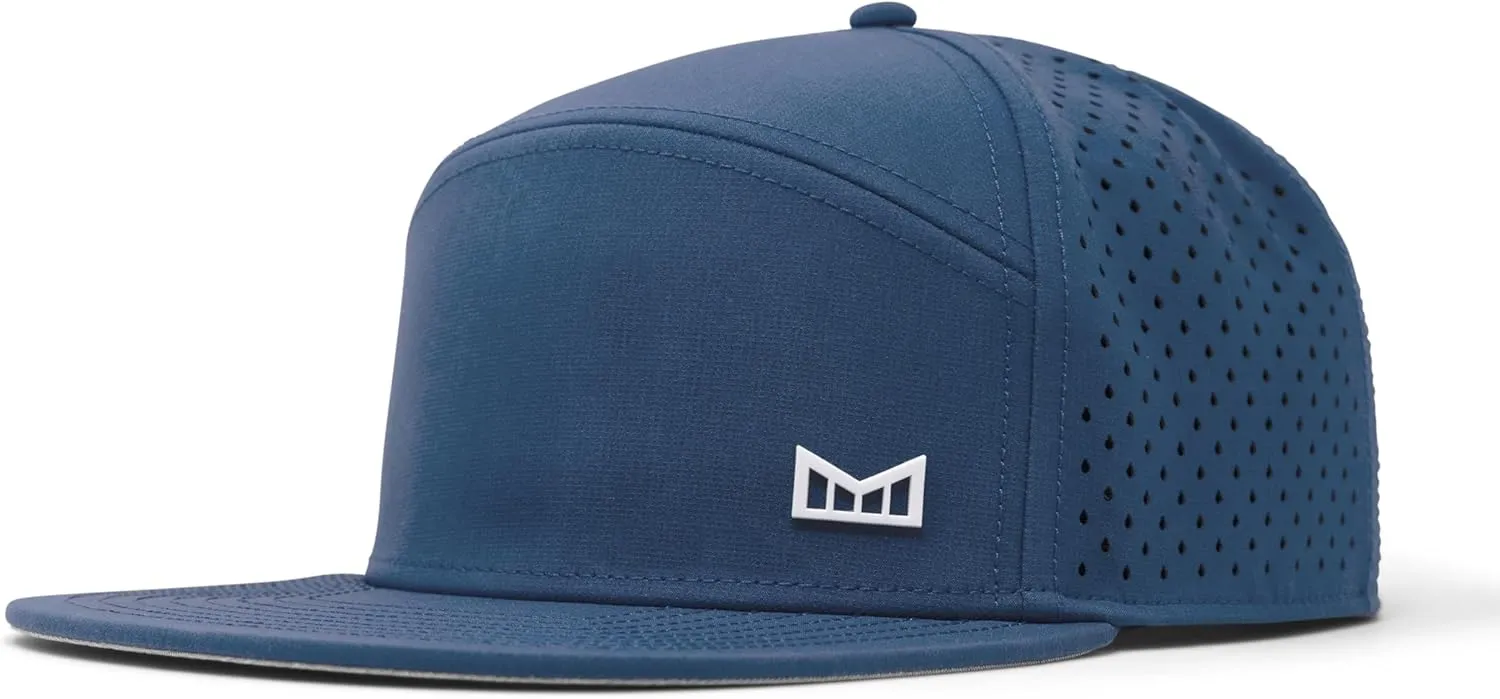 melin Trenches Icon Hydro, Performance Snapback Hat, Water-Resistant Flat Bill Caps for Men & Women, Golf, Running or Workout