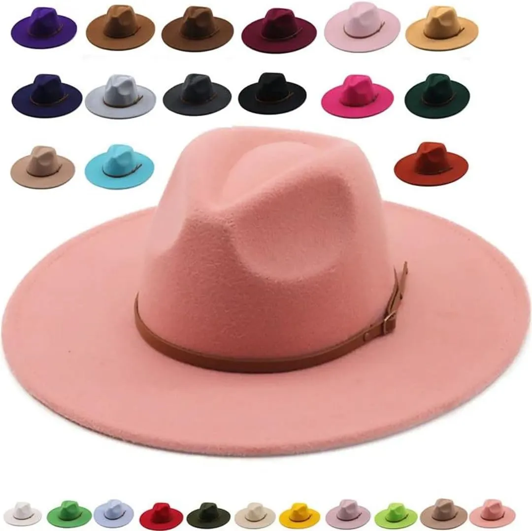 Men Women Color Hat Top Concave-Convex Water Drop Male Female Felt Cap