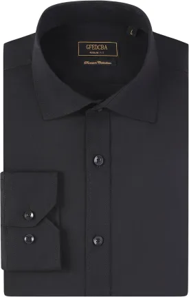 Men's Dress Shirts Wrinkle-Free Long Sleeve Stretch Solid Formal Business Spread Collar Regular fit Shirt