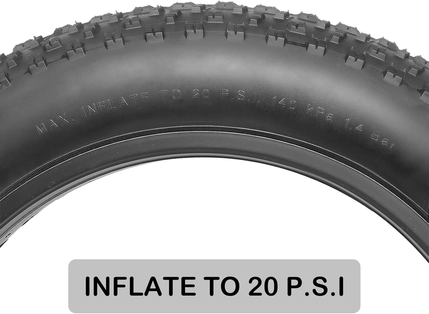 MOHEGIA Fat Bike Tire: 20x4.0/26x4.0 inch Fat Tire,High-Performance and All-Terrain Folding Replacement MTB Bicycle Tire with Street or Trail Riding