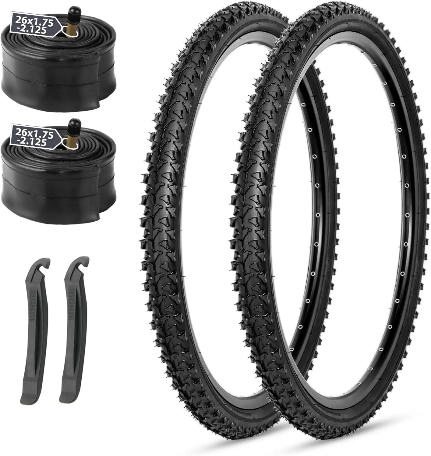 MOHEGIA Mountain Bike Replacement Tire : 26x1.95 inch (52-559mm) Puncture-Resistant Folding Bicycle Tire for MTB Dirt Offroad Cycling