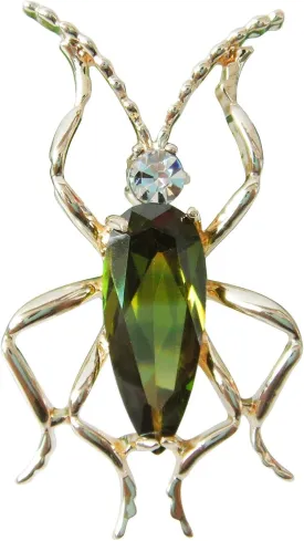 Navachi 18k Gold Plated Copper Cubic Zirconia Zircon Bug Brooches Pins