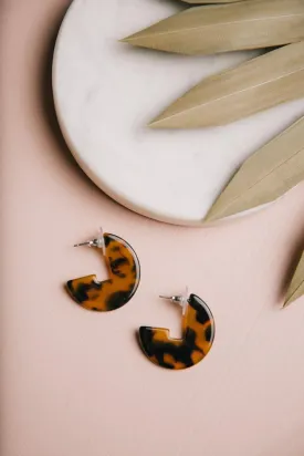 Open Circle Resin Earrings