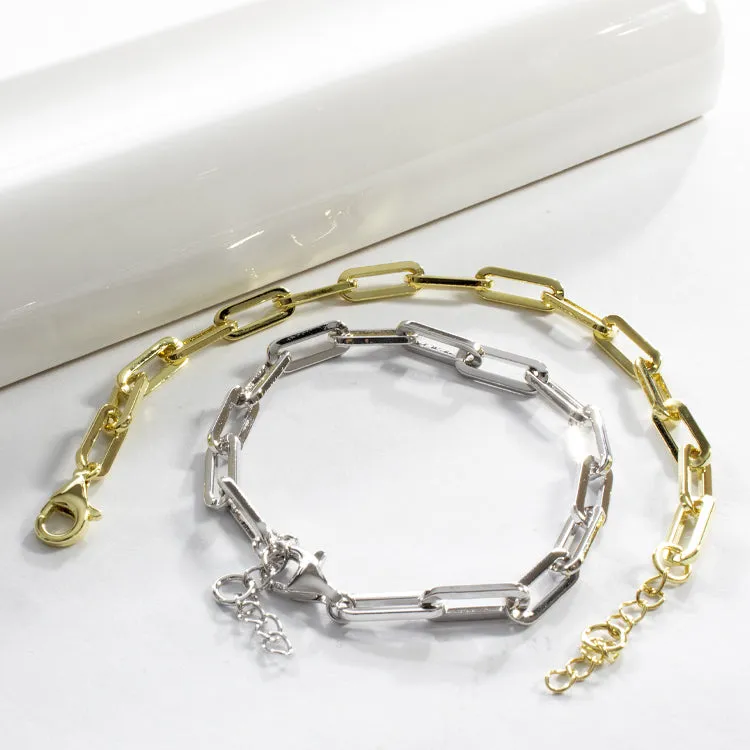 Open Link Bracelet 6" - Gold or Silver