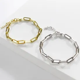 Open Link Bracelet 6" - Gold or Silver