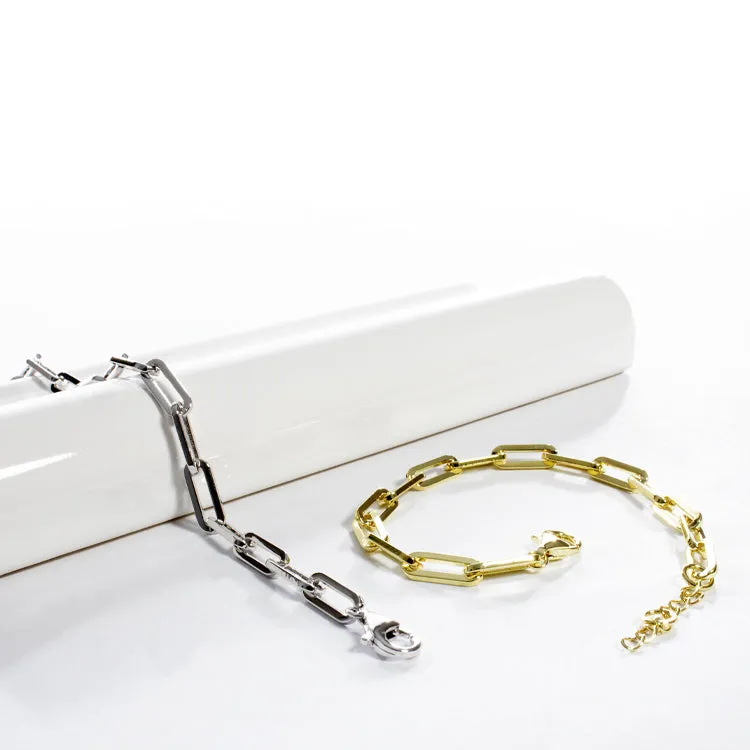 Open Link Bracelet 6" - Gold or Silver