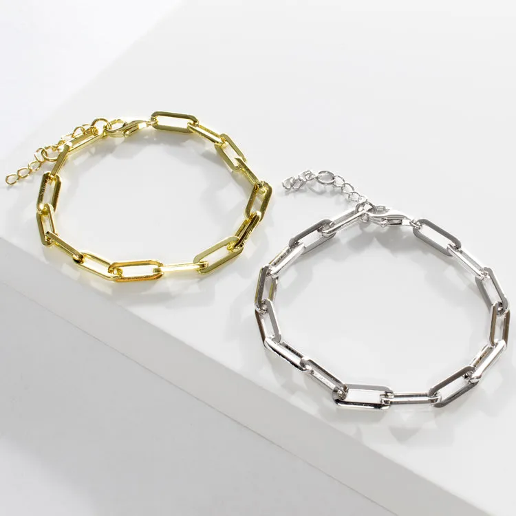 Open Link Bracelet 6" - Gold or Silver
