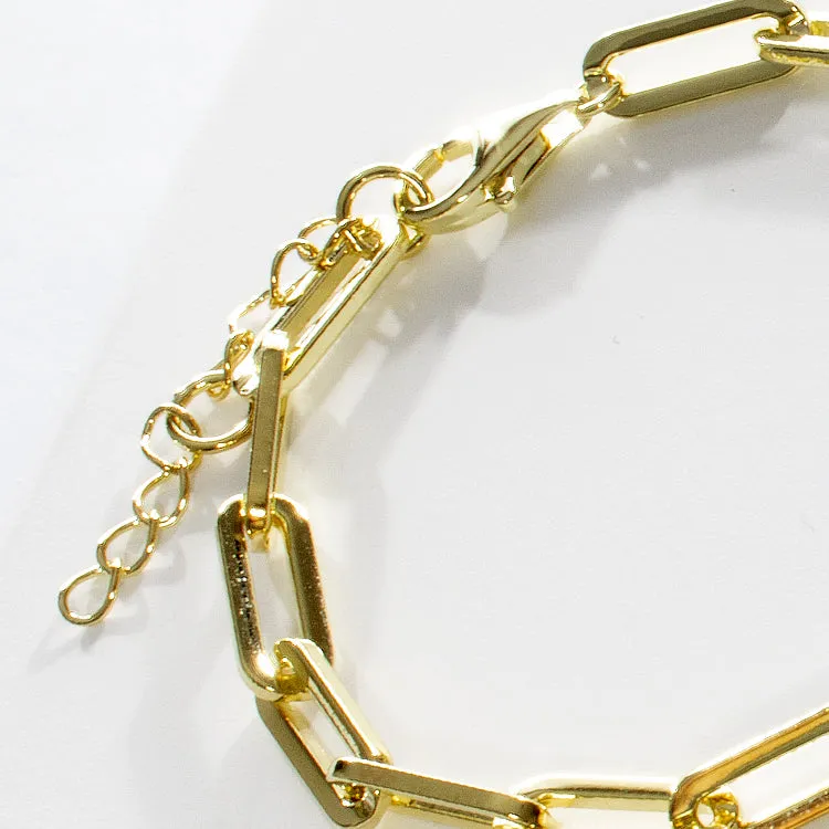 Open Link Bracelet 6" - Gold or Silver