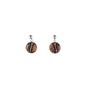 Otto Dandle Drop Star Circle Orange Earrings Mo Resin