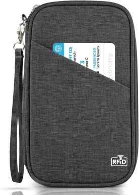 Passport Holder Family, Women RFID Blocking Passport Wallet, Travel Essentials Premium Wallets, Waterproof Passport Holders Bag for Men Traveling, Travel Document Organizer Credit Cards Case