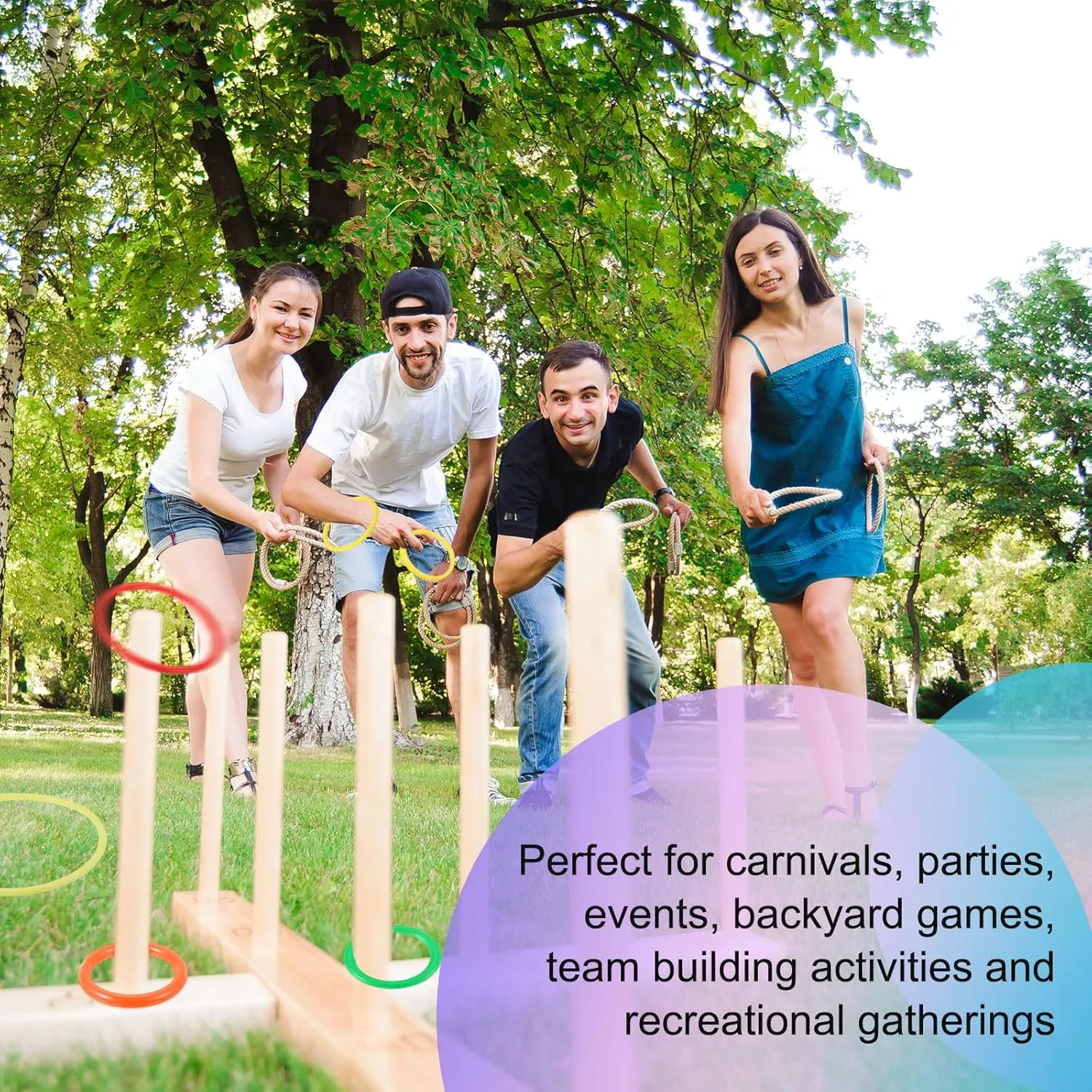 PATIKIL Plastic Ring-Toss Rings for Bottles, 30 Pack Carnival Rings Plastic Hoops for Speed and Agility Practice Outdoor Party Favor