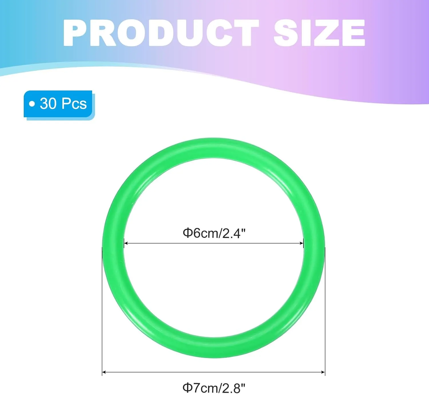 PATIKIL Plastic Ring-Toss Rings for Bottles Carnival Rings Plastic Hoops for Speed and Agility Practice Outdoor Party Favor