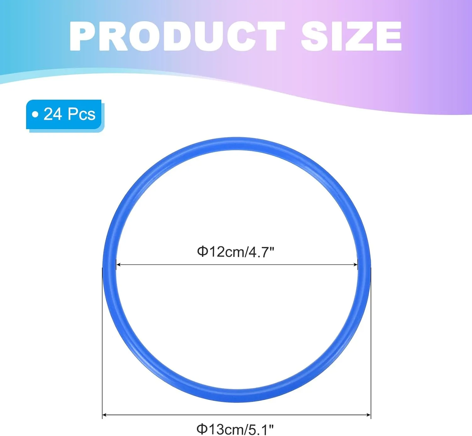 PATIKIL Plastic Ring-Toss Rings for Bottles Carnival Rings Plastic Hoops for Speed and Agility Practice Outdoor Party