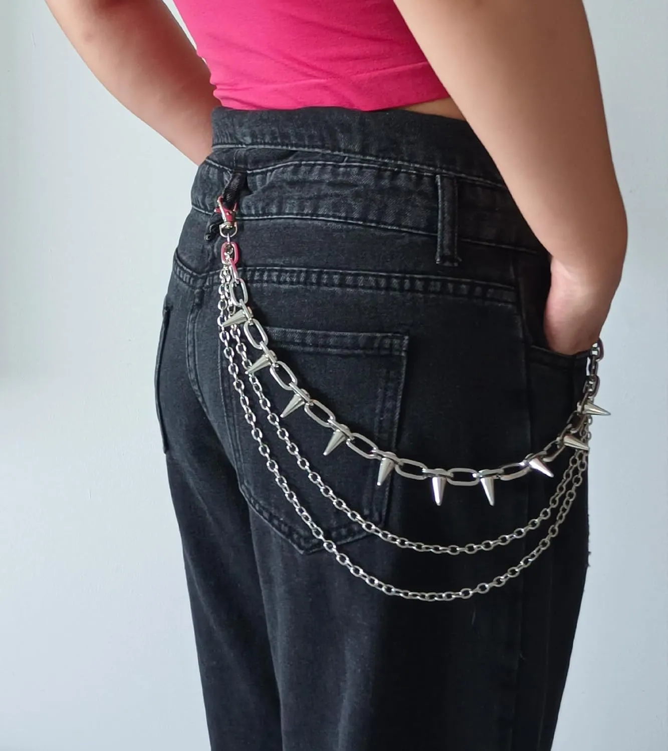 QWALIT Pants Chain for Men Pocket Chain for Pants Jean Chains for Men Jean Chains Chains for Jeans Biker Chain Hip Chain Jean Chains for Women Pants Chain for Women Hip Jewelry for Women Punk Chain