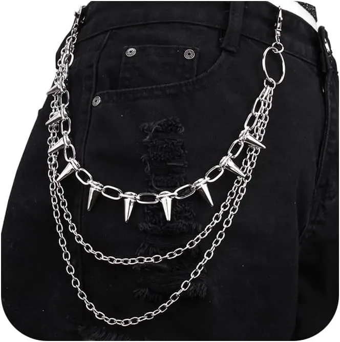 QWALIT Pants Chain for Men Pocket Chain for Pants Jean Chains for Men Jean Chains Chains for Jeans Biker Chain Hip Chain Jean Chains for Women Pants Chain for Women Hip Jewelry for Women Punk Chain