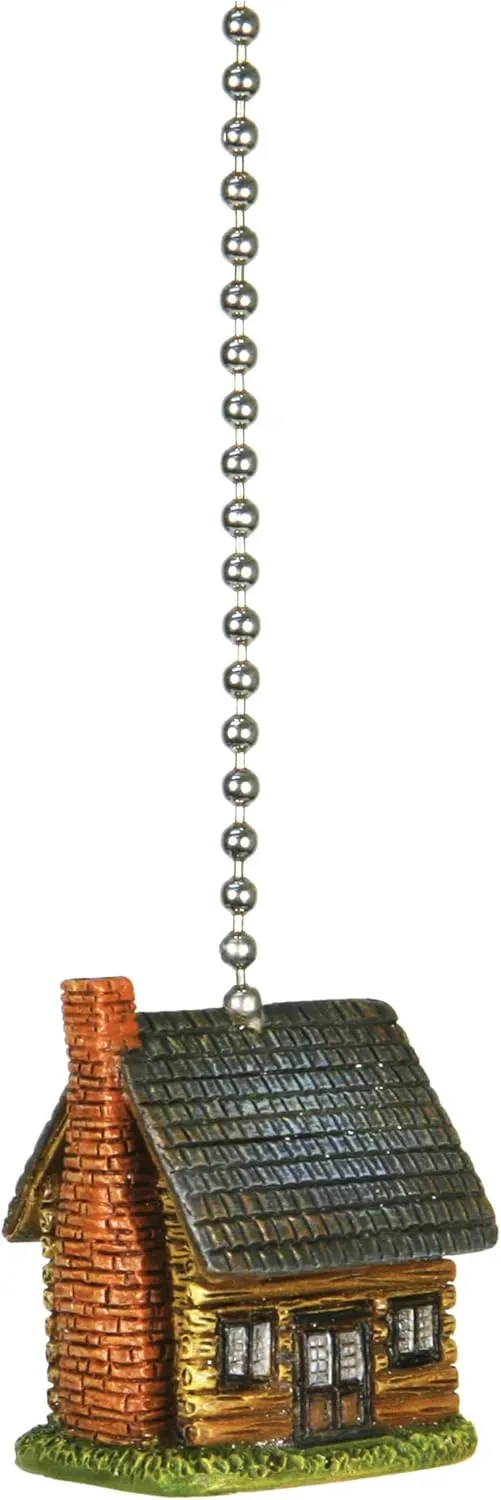 Rivers Edge Products 12" Ceiling Fan Pull Chain Extender, Pull String Extension for Light Fixture, Decorative Nature Ornament, Room or House Decor, Log Cabin