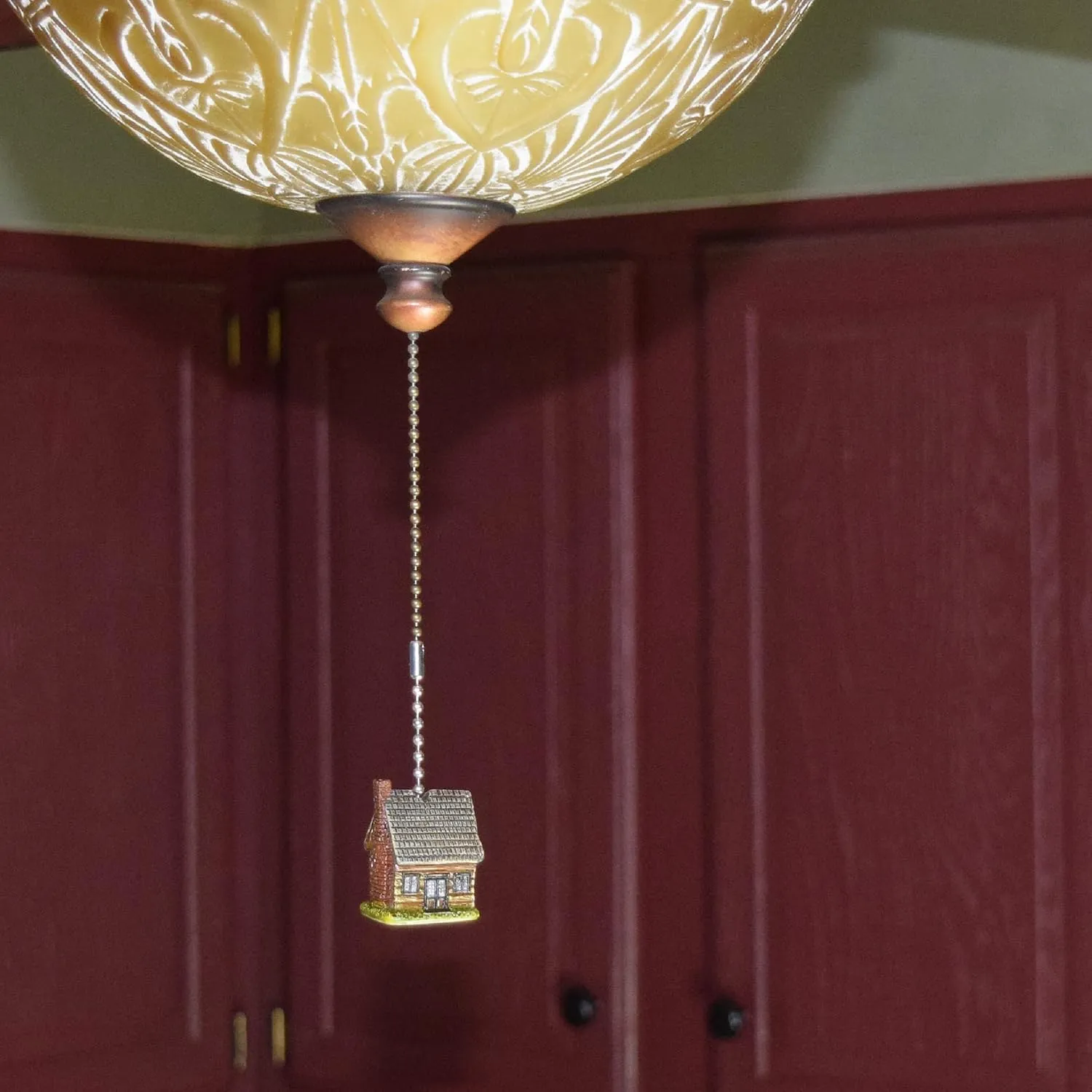 Rivers Edge Products 12" Ceiling Fan Pull Chain Extender, Pull String Extension for Light Fixture, Decorative Nature Ornament, Room or House Decor, Log Cabin
