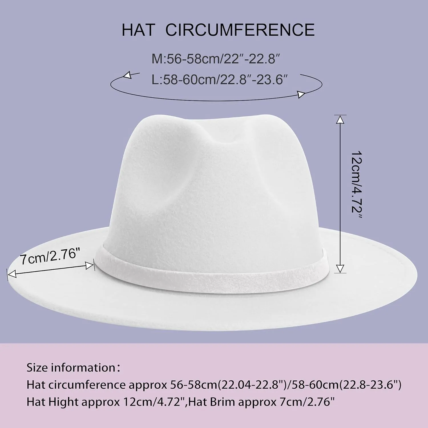 SAJUZEN Wide Brim Fedora Hats for Women Mens Felt Fedora Hats with Belt Buckle