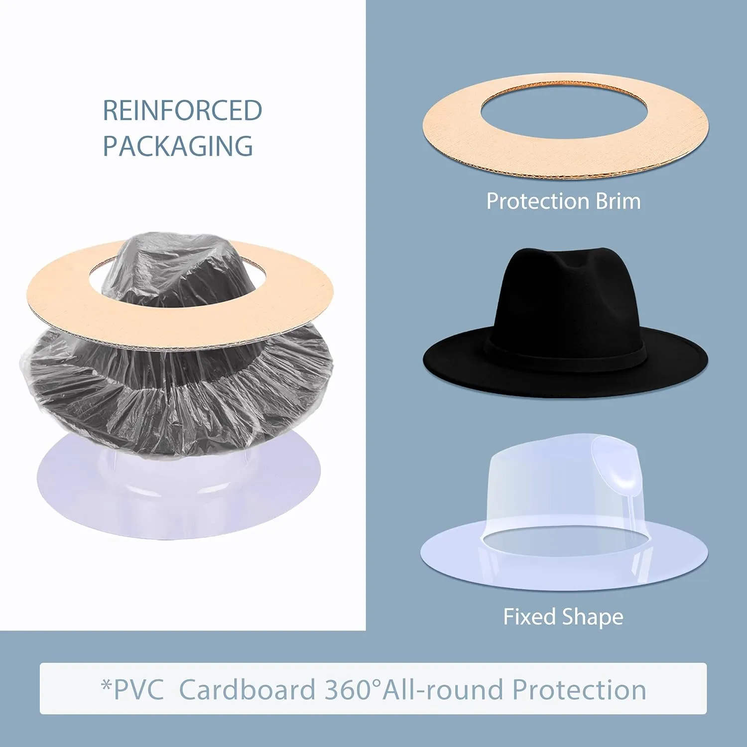 SAJUZEN Wide Brim Fedora Hats for Women Mens Felt Fedora Hats with Belt Buckle