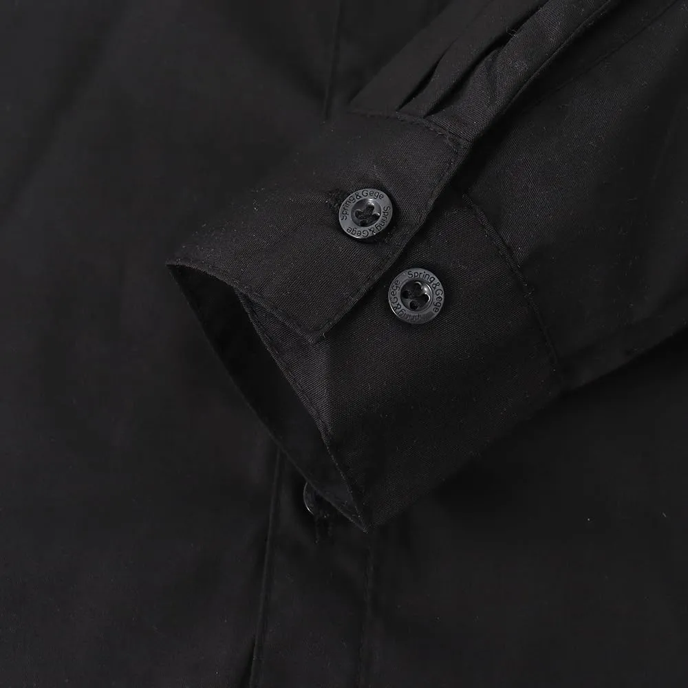 Spring&Gege Boys' Long Sleeve Dress Shirts Formal Uniform Poplin Solid