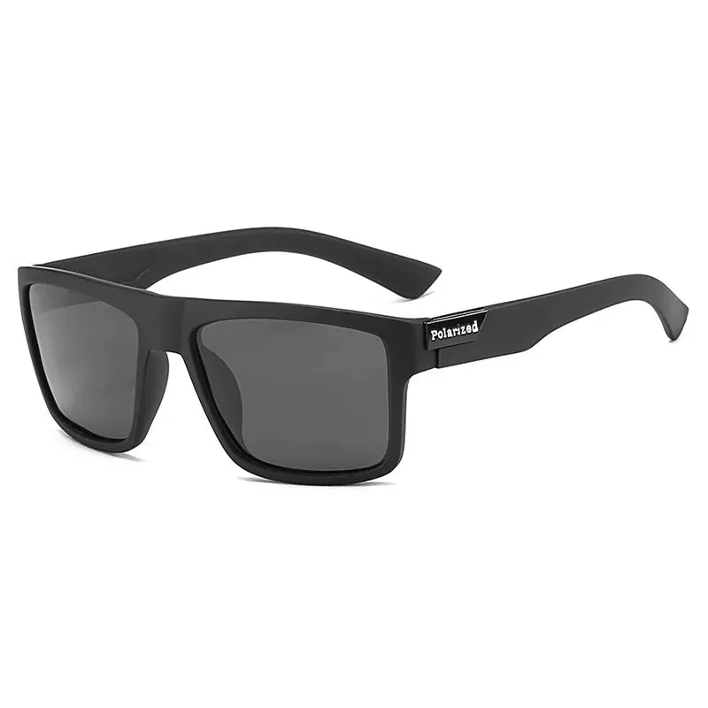 Square frame polarized biking fishing sunglasses UV400 HD Vision Windproof TAC lens
