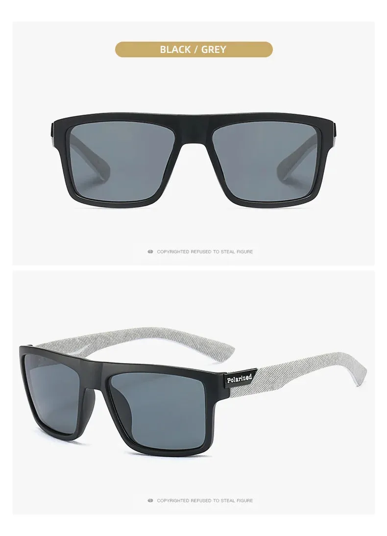 Square frame polarized biking fishing sunglasses UV400 HD Vision Windproof TAC lens