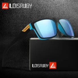Square frame polarized biking fishing sunglasses UV400 HD Vision Windproof TAC lens