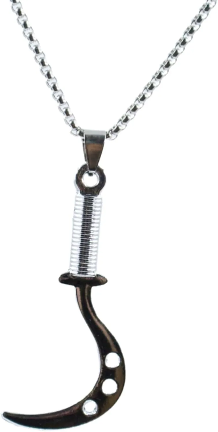 Stainless Steel Sword Pendant Necklace with Chain, 24 inches