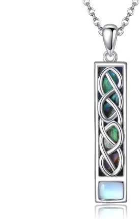Sterling Silver Bar Pendant Necklace Messianic Seal Mezuzah/Celtic Knot/Mountain/Thistle/Tulip Jewelry Gifts for Women Men