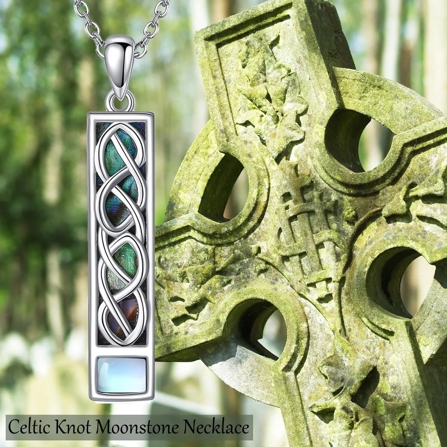 Sterling Silver Bar Pendant Necklace Messianic Seal Mezuzah/Celtic Knot/Mountain/Thistle/Tulip Jewelry Gifts for Women Men