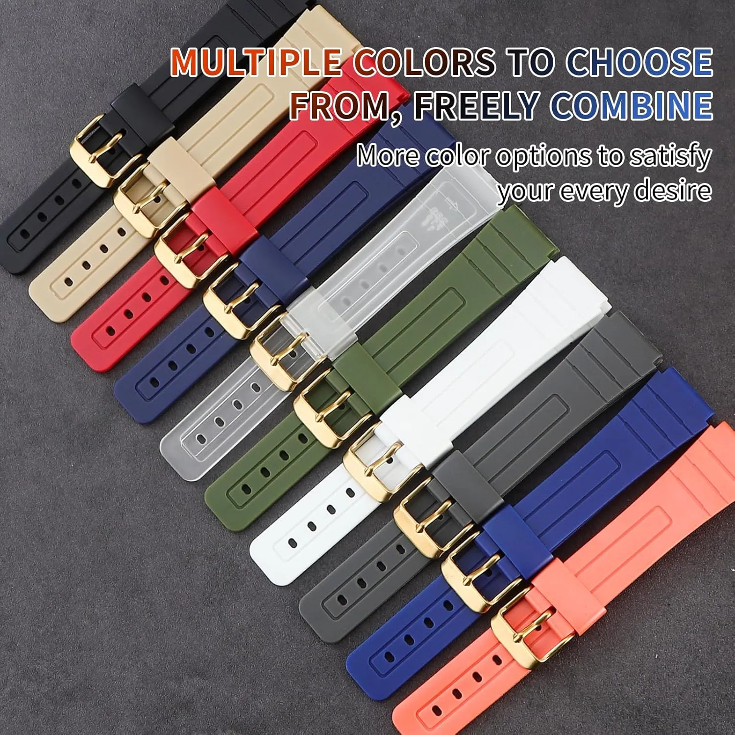 TPU Watch Strap Replacement for Casio F-91W/F-84/F-94/F-105/F-108/A-158watch bands for men and Women