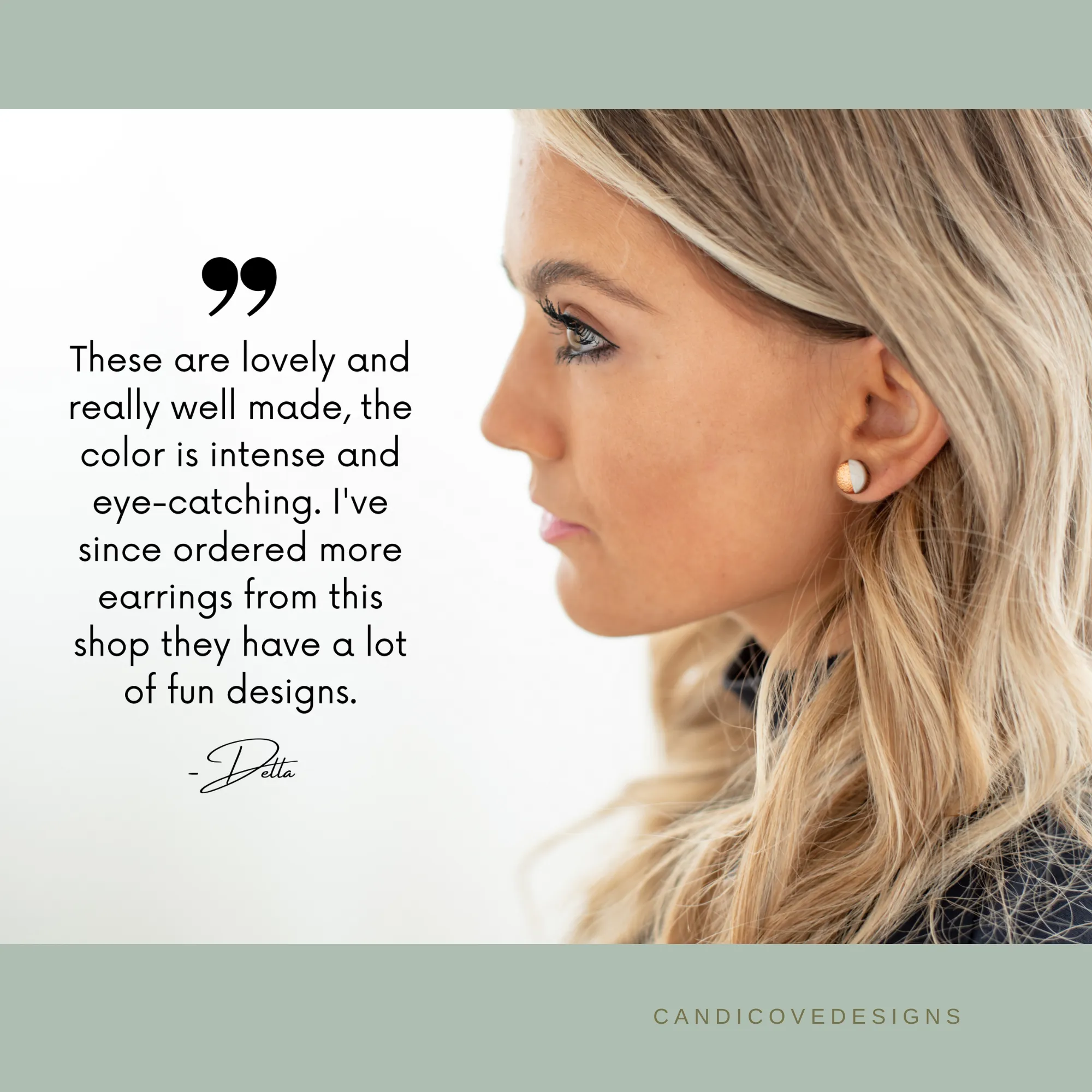 Turquoise Shimmer Hexagon Stud Earrings by Candi Cove Designs