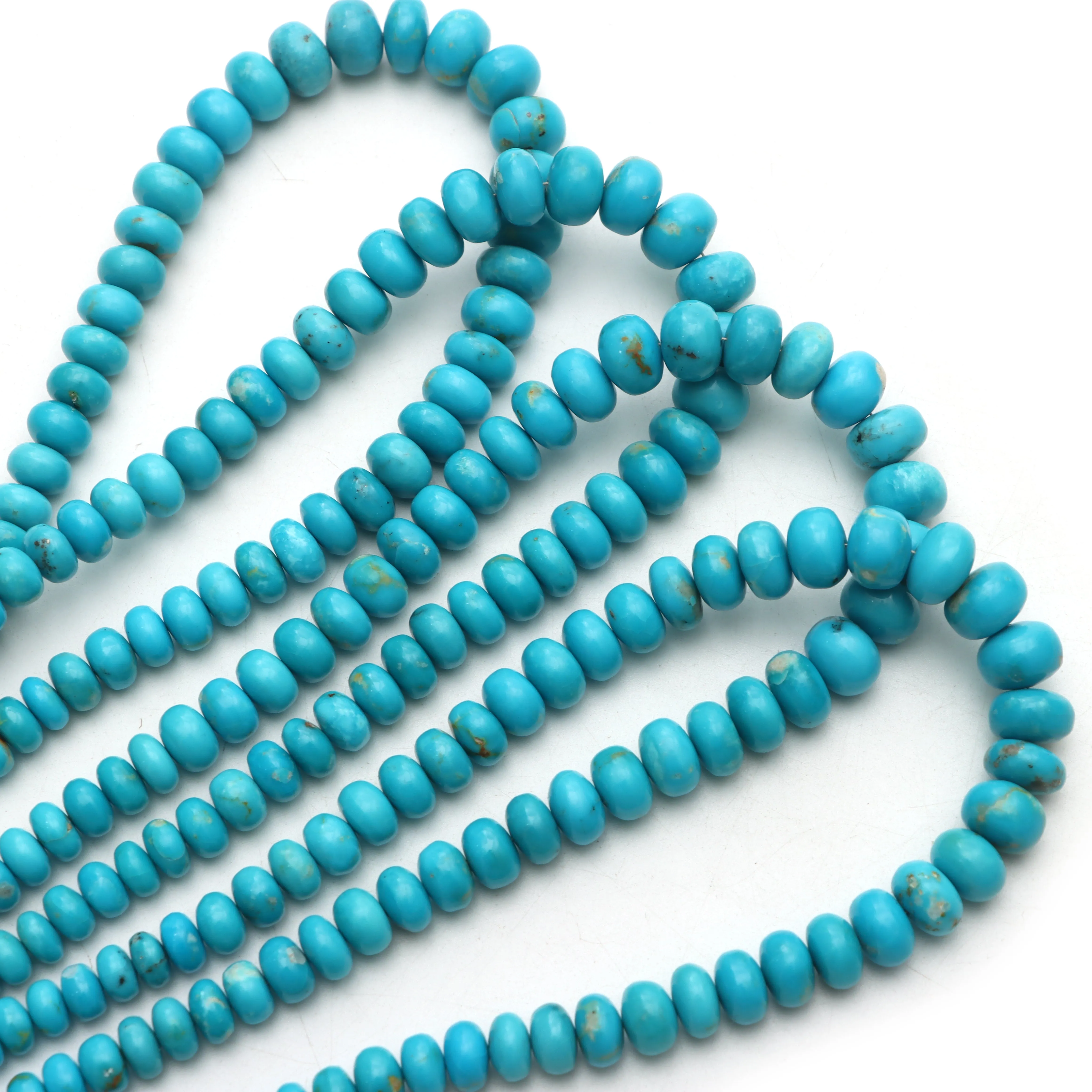 Turquoise smooth rondelle beads, 5 mm to 10 mm, Turquoise jewelry making beads, Rondelle shape turquoise, 18 inches strand, Price per strand