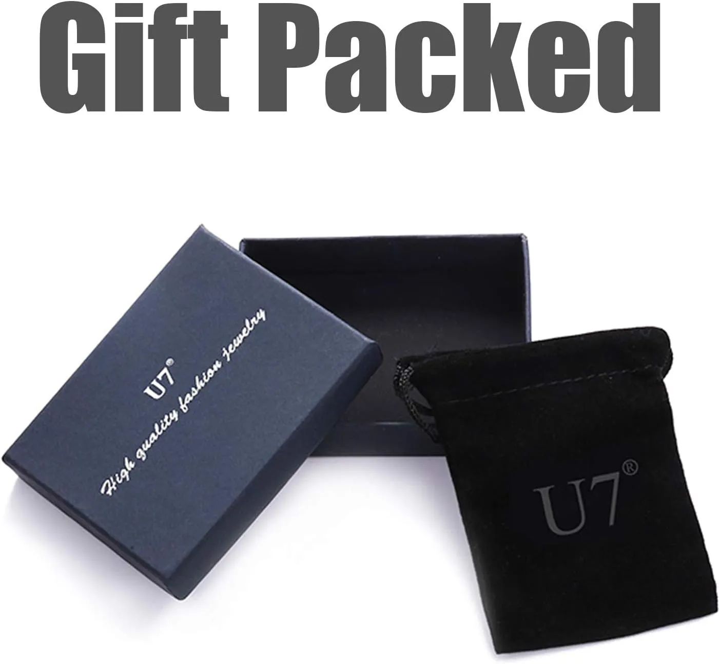 U7 Men Rock Hip Hop Jewelry Stainless Steel 18K Gold Plated Spear Point Arrowhead/Wolf Teeth Pendant Necklaces 22"