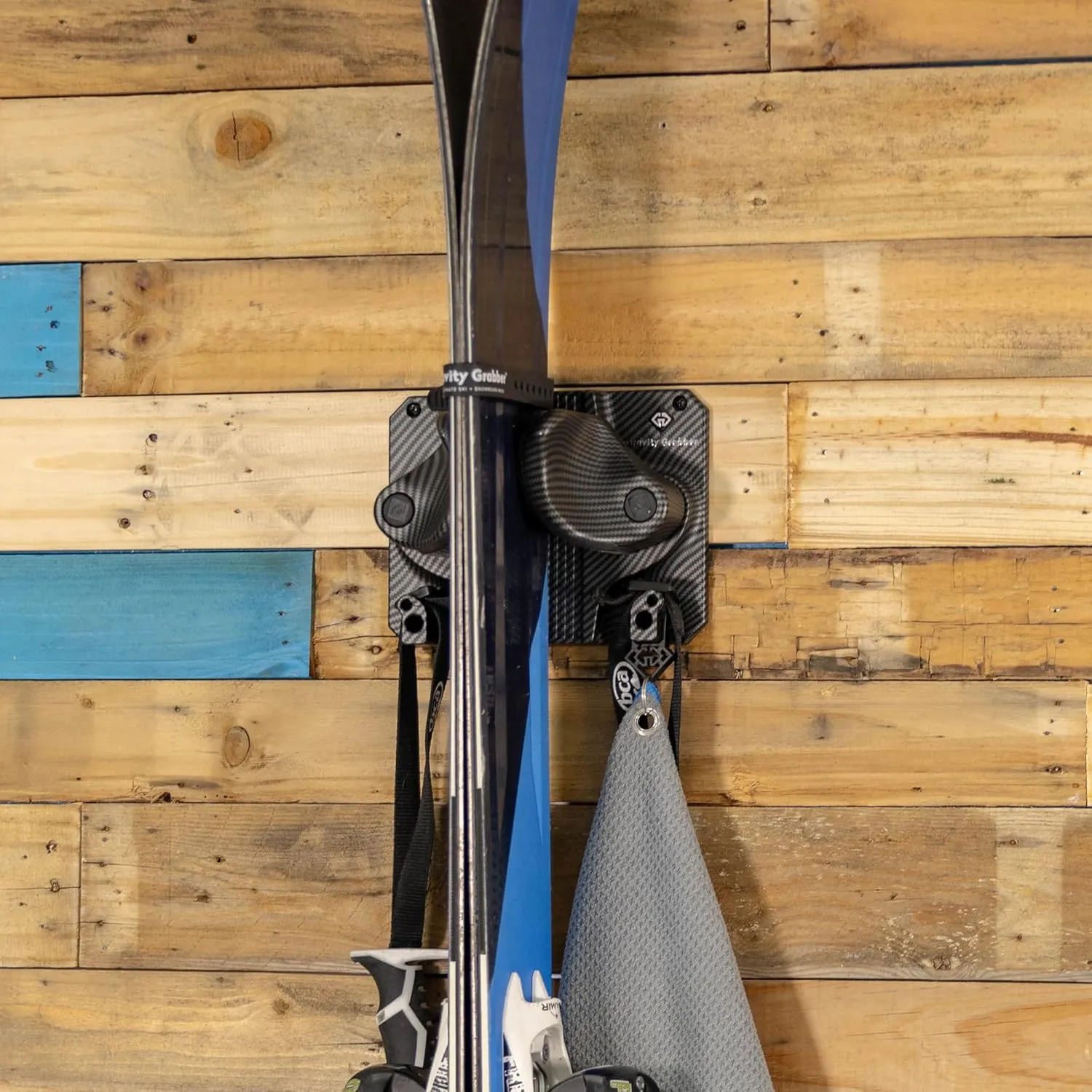 Ultimate Ski & Snowboard Wall Rack | Secure, Non-Slip Storage | Fits Any Ski/Board | Garage Organization | Ski Storage Rack | Snowboard Storage Rack | Winter Gear Organizer | 2 Pck