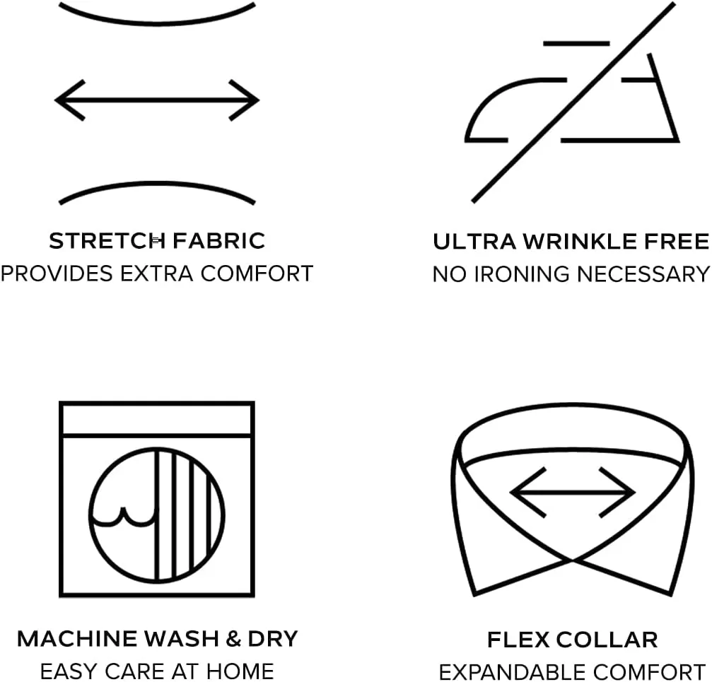 Van Heusen Men's Dress Shirt Regular Fit Ultra Wrinkle Free Flex Collar Stretch Solid