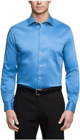 Van Heusen Men's Dress Shirt Regular Fit Ultra Wrinkle Free Flex Collar Stretch Solid