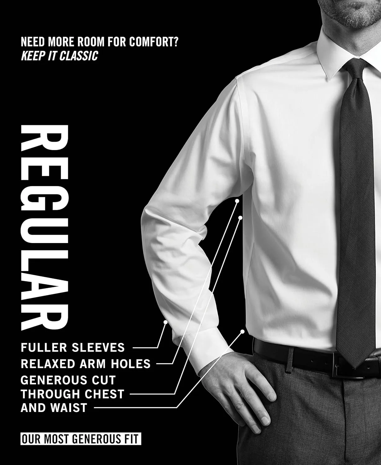 Van Heusen Men's Dress Shirt Regular Fit Ultra Wrinkle Free Flex Collar Stretch Solid