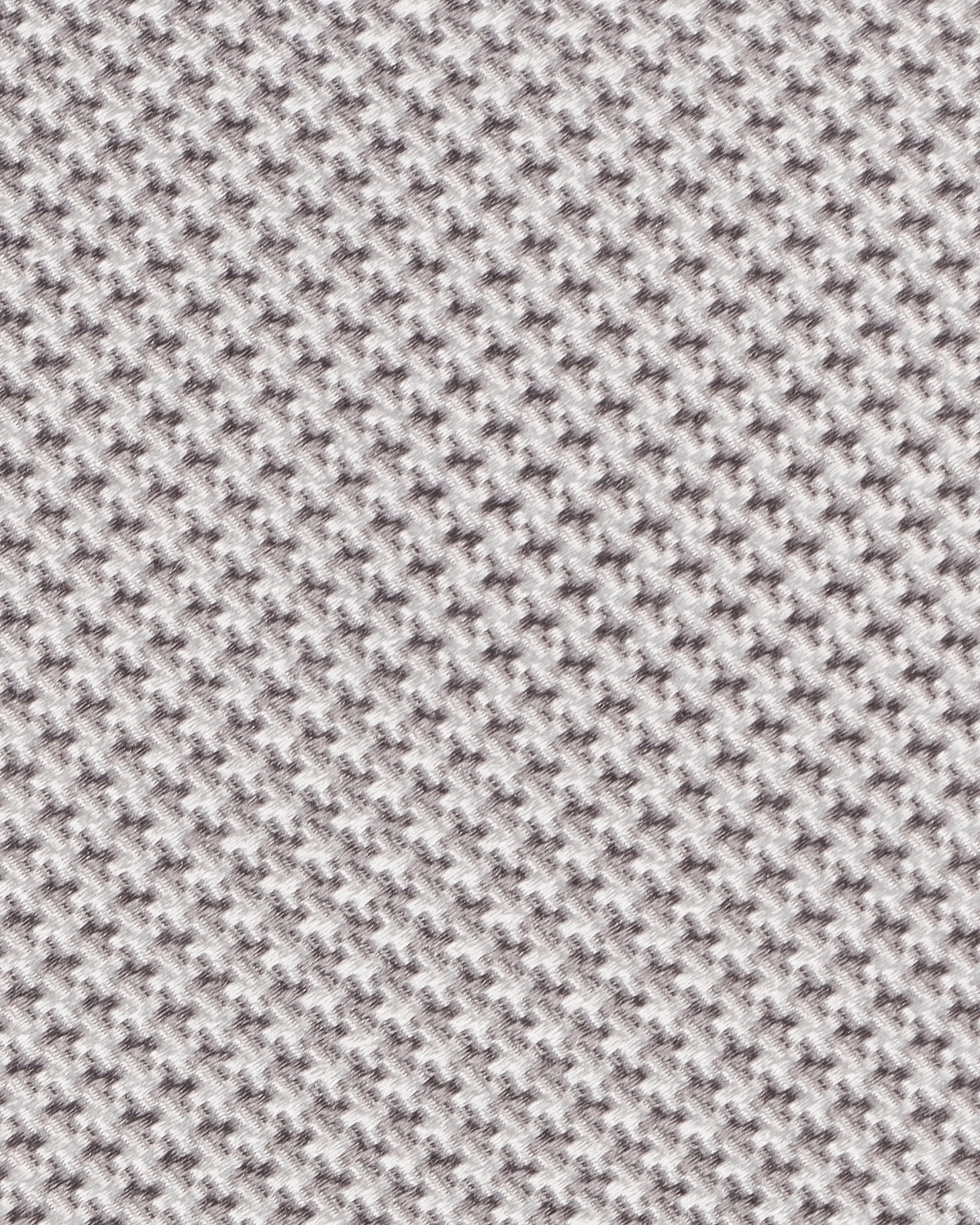 Viola Milano Micro Cross Woven Silk Jacquard Tie – Silver/White