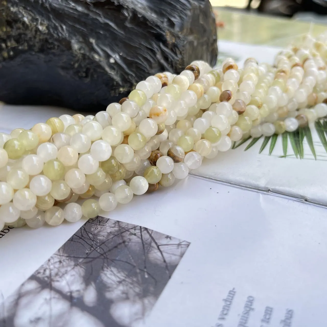Wholesale 46PCS/Pack Natural Stone Afghan Jade Beads 4-12MM