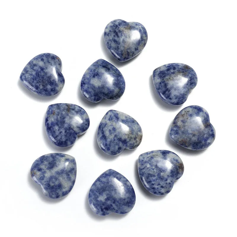 Wholesale 50PCS 15*15*9mm Small Heart Natural Stone Beads