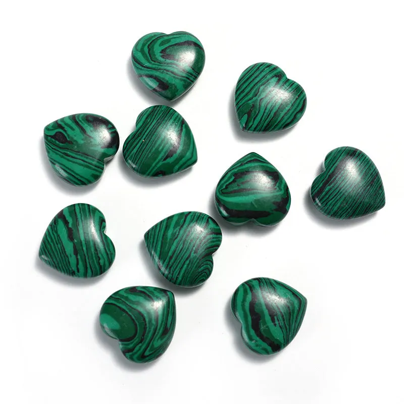 Wholesale 50PCS 15*15*9mm Small Heart Natural Stone Beads