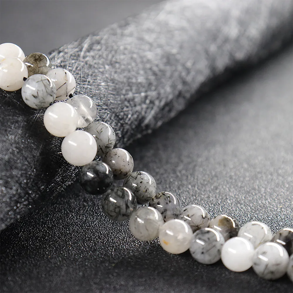Wholesale Natural Hair Crystal Gold Jade Agate Round Scattered Beads